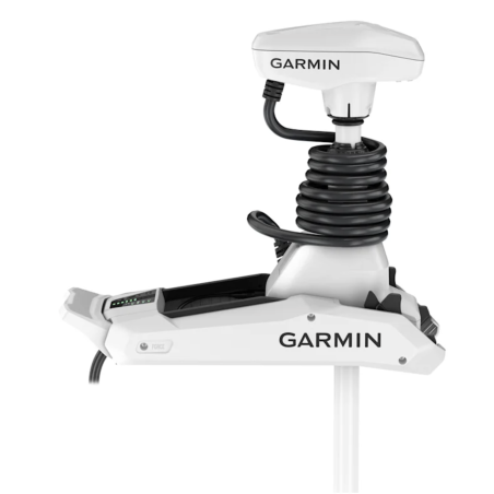 Vista superiore del motore Garmin Force Kraken con dettagli di design e componenti di controllo.