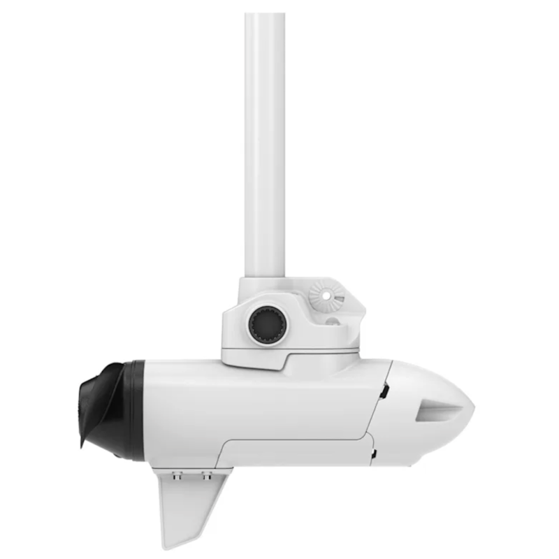 Dettaglio della parte inferiore del motore Garmin Force Kraken con pinna direzionale.