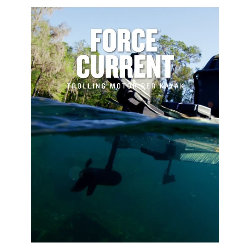 Garmin Force Current con Pedali | Motore elettrico trolling per kayak fishing con controllo al piede