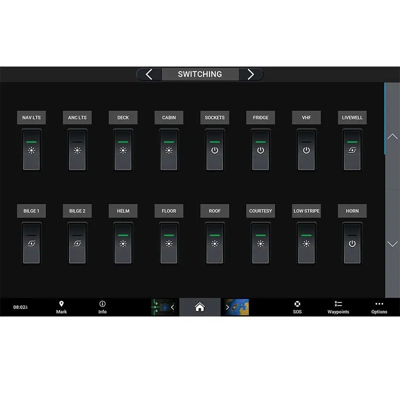 Garmin Boat Switch – Comando digitale per luci, pompe e serbatoi