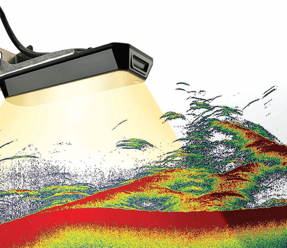 Display sonar Humminbird con Dual Spectrum CHIRP attivo