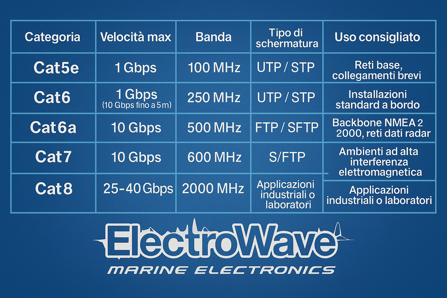 Schema tecnico schermature cavi Ethernet – Electrowave Struttura interna dei cavi Ethernet UTP FTP STP SFTP