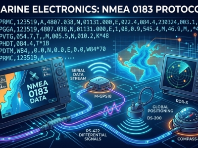 NMEA 0183: guida tecnica completa a protocollo, cablaggio, RS-422, sentence e di